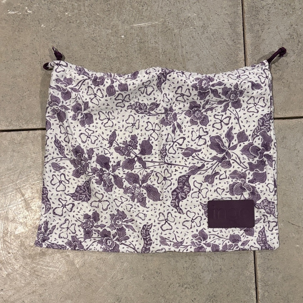 INGE Purse Dust Purple Floral Drawstring Bag
